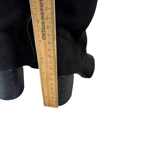 Donald Pliner Florish Stretch Square Toe Block Heel Tall Boots •Size 9M • NWT - Picture 9 of 16